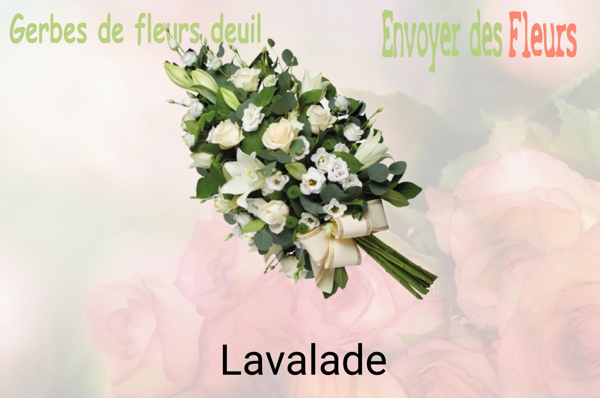 Gerbe de fleurs de deuil livrée à Lavalade